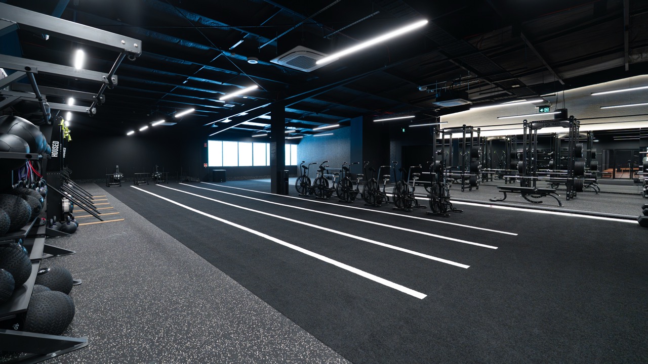 Functional performance zone — sprint track and air bikes